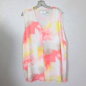 Calvin Klein Plus Size Sleeveless Blouse 2X